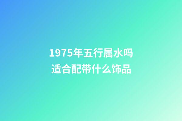 1975年五行属水吗 适合配带什么饰品